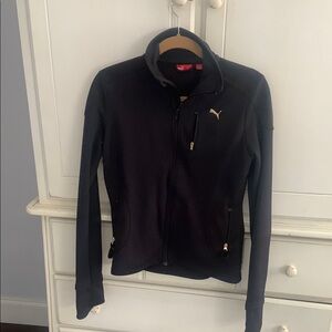 Puma Black Jacket with Gold Details